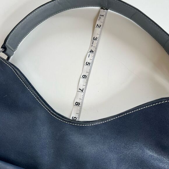 VTG Firenze Bella Marina Leather Oversized Front Pocket Hobo Shoulder Handbag - Picture 9 of 16